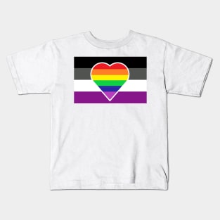 Homoromantic Asexual Flag Kids T-Shirt